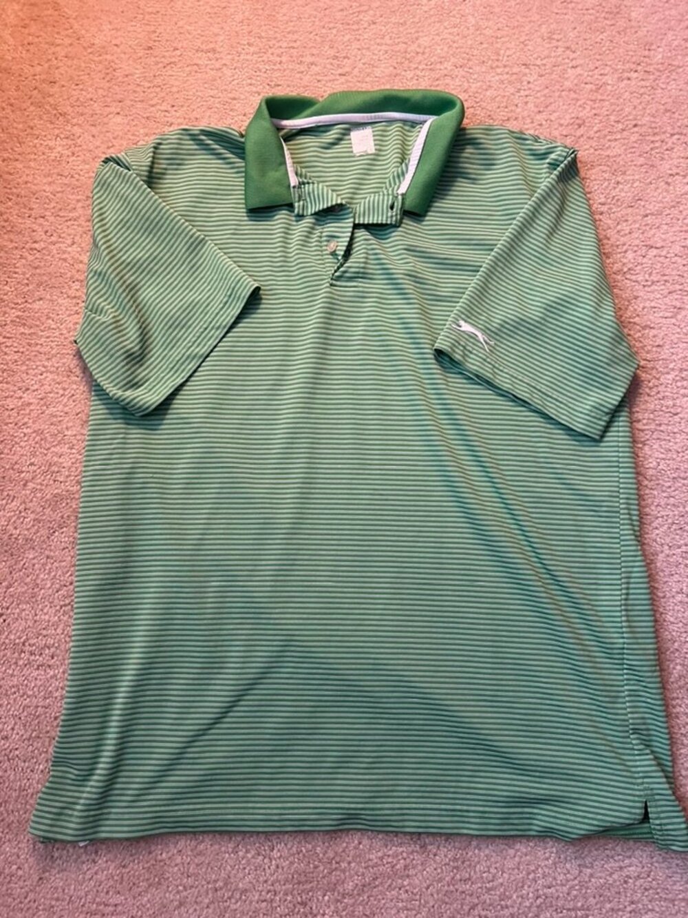 Slazenger Green Striped Polo
